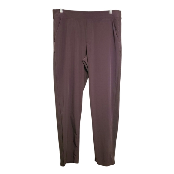 Athleta | Women's Gray/ Purple Athletic Brooklyn Mid Rise Ankle Pants (Size 16T) - Picture 2 of 16